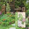 thumbnail image 2 of Spring Garden Flag 12×18 Double Sided, Burlap Gnome Floral Welcome Spring Summer Garden Flag Outside Holiday Yard Decoration, 2 of 6