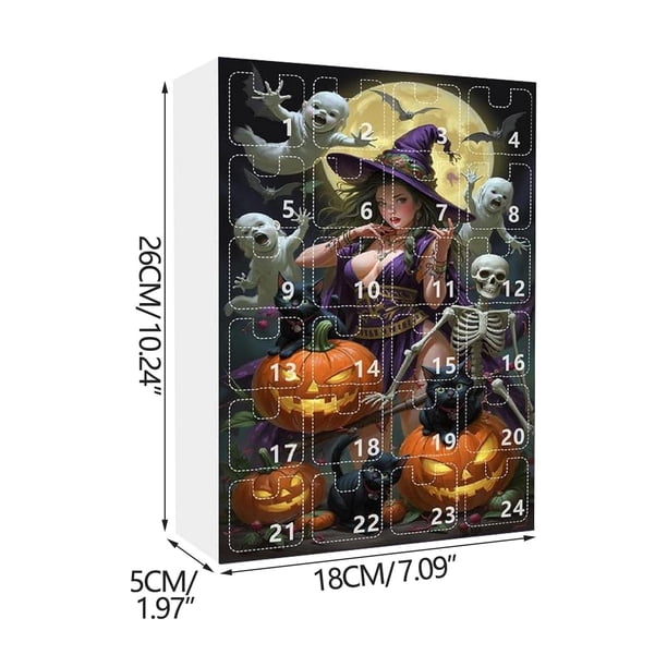 Calendario de Cuenta Atrás de Halloween Wansheng Cuenta Atrás, Calendario de la Gente Pequeña, Decoraciones Extrañas