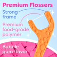 thumbnail image 3 of Kids Flossers 2 Pack (100 Total), Kids Floss Picks, Flossers Children, Floss Children, Animal Shapes, Glides Easy Between Teeth, Flosser Helps Prevent Tooth Decay & Gum Disease, Bubble Gum Flavored, 3 of 8