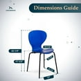 thumbnail image 5 of LeisureMod Oyster Modern Clear Acrylic Dining Chair with Black Metal Legs, Transparent Kitchen Dining Room Chair, Contemporary Accent Chair for Home, Office or Restaurant, Transparent Blue, Set of 4, 5 of 11