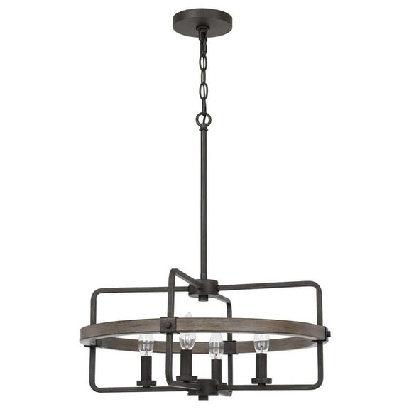 Indoor Transitional Modern Ceiling 60W X 4 Rawlins Metal Chandelier