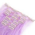 thumbnail image 4 of SHCKE Full Head Clip in Hair Extensions Colorful 26" Long Straight Hair Extensions 24" Fluffy Curly Wavy Hair Extension Synthetic Hair Pieces for Women, 4 of 5