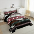 thumbnail image 3 of jejeloiu Exotic Aztec Geometric Bedding Comforter Set,Vintage Cowhide Print Twin Comforter Sets,Rustic Western Cowboy Bedding Set For Men Women,Luxury Bedroom Decor Reversible,2 Pieces, 3 of 8