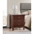thumbnail image 4 of Dtwnek 3 Drawer Nightstand for Home, Office, Brown, 4 of 4