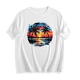 thumbnail image 5 of Pxxlle Hawaii Graphic Tees for Women Casual Short Sleeve Going Out Beach Tshirts Loose Fit Round Neck Vacation Tops (White XL), 5 of 5
