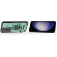 thumbnail image 3 of Case for Galaxy S24 FE,Military Slide Lens Camera Protection [Built-in Kickstand] Magnetic Metal Ring Holder Heavy Duty TPU+PC Shockproof Phone Case for Samsung Galaxy S24 FE 5G 2024 (Green), 3 of 9