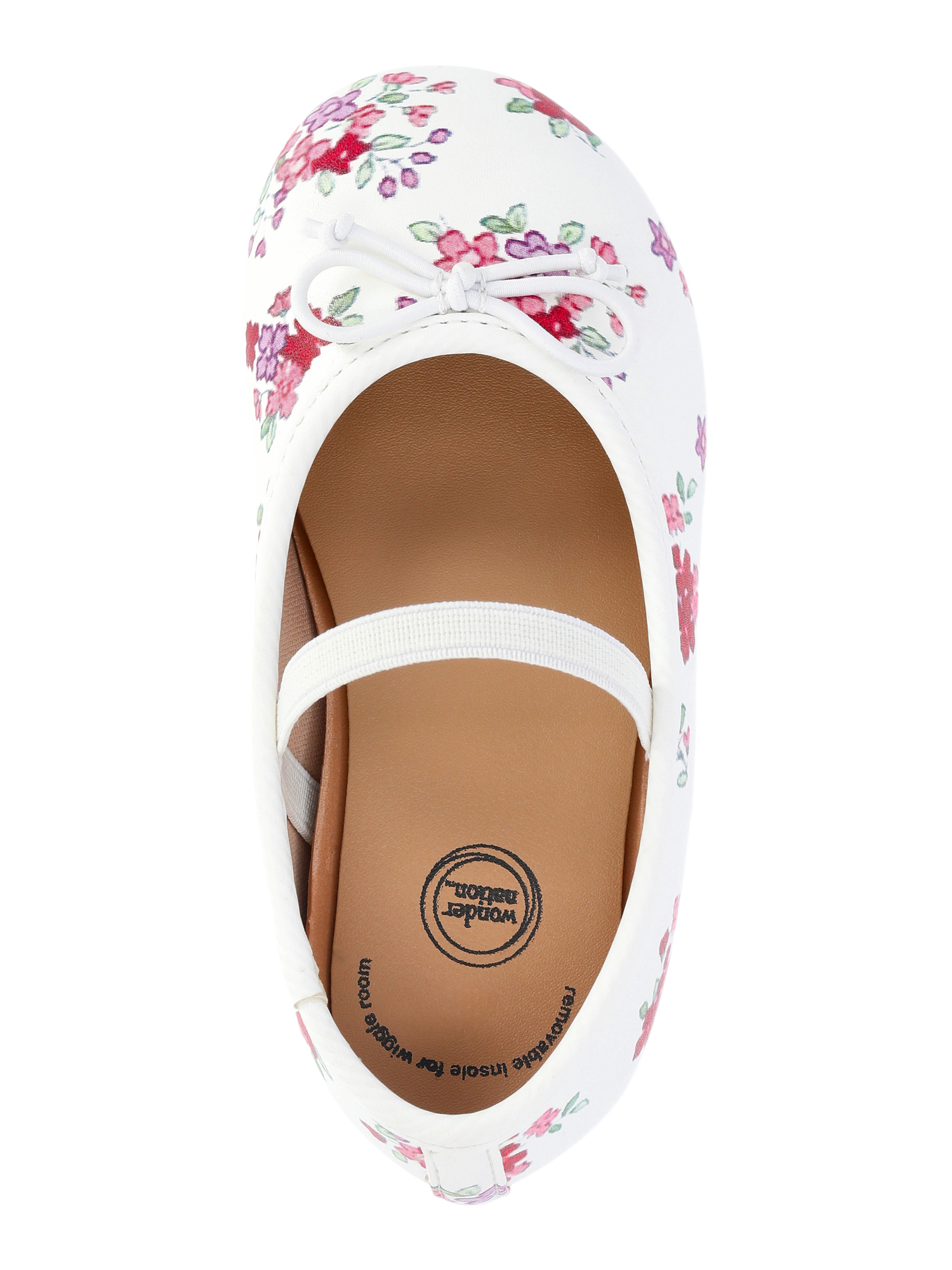 Wonder Nation Baby Girls Bow Ballet Dress Shoes