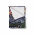 thumbnail image 2 of Yosemite Soft Flannel Fleece Throw Blanket, Peak in the Toulumne Meadows Area Idyllic Evening International Landmark, Cozy Plush for Indoor and Outdoor Use, 70" x 90", Multicolor, by Ambesonne, 2 of 6