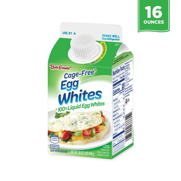 Bob Evans Cage Free Liquid Egg Whites, 16 oz, Pack of 1 (Refrigerated