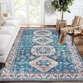 thumbnail image 4 of CAROMIO Area Rug Oriental Area Rug Medallion Indoor Area Rug Washable Rug Boho Vintage Tribal Area Rugs, 4' x 6' Blue, 4 of 5