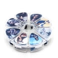 thumbnail image 1 of Juego de 50 púas de guitarra con patrón de colores, línea de instrumentos, accesorios para ukelele folklórico, 1 of 5