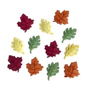 Buttons Galore & More Autumn Collection of Novelty Buttons for DIY Crafts, Scrapbooking, Sewing & Cardmaking- Fall Leaves- 3 Packs 36 Buttons Total