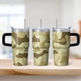 thumbnail image 2 of Camo 20oz Stainless Steel Tumbler with Handle and Straw – Insulated Travel Cup with Sliding Lid, 360° Full Wrap Printed Mug for Home, Outdoor & Sports Use, Camouflage, 2 of 6