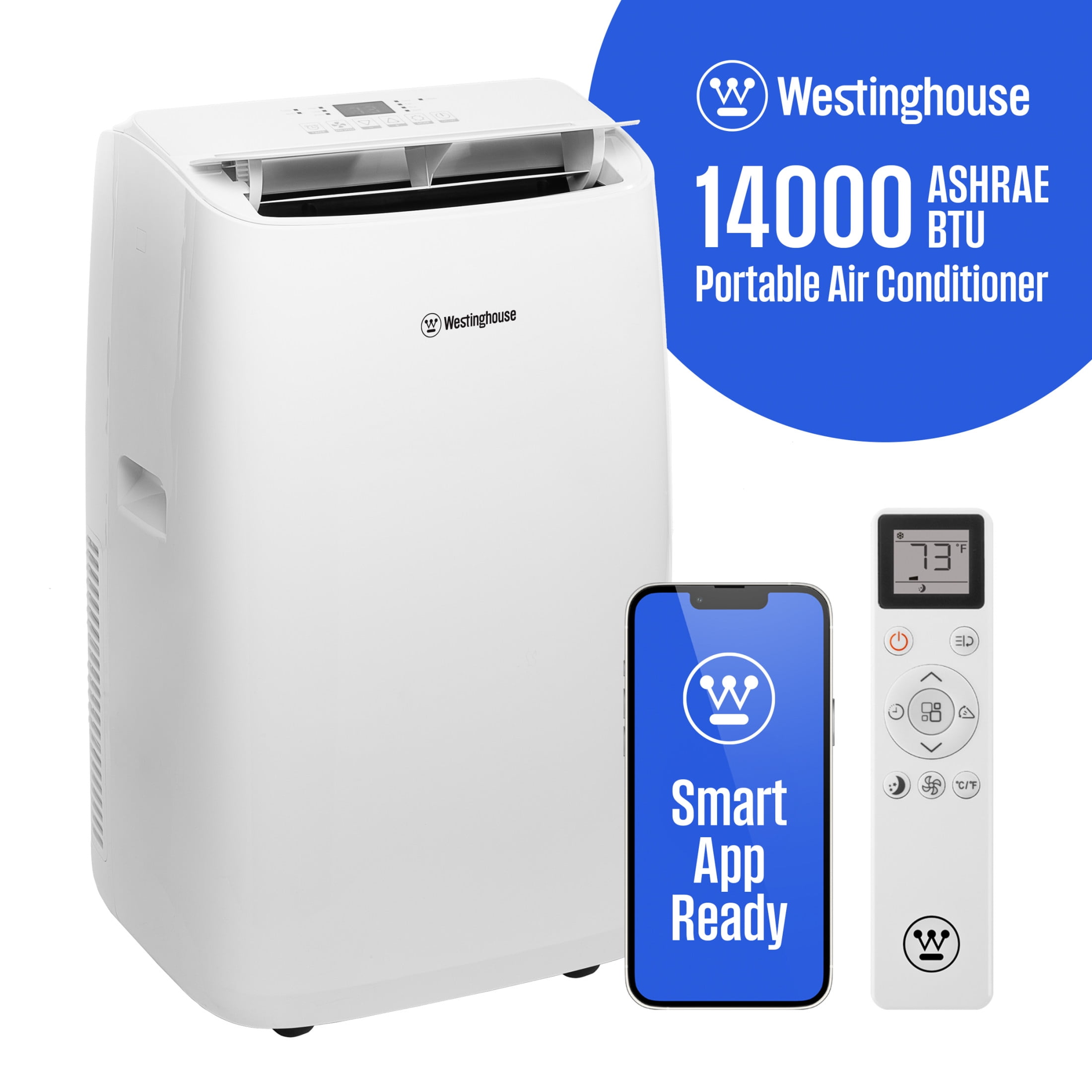 Restored Westinghouse 14,000 BTU Portable Air Conditioner with Dehumidifier with Remote & Smart App, up to 700 Sq Ft (Refurbished)