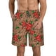 thumbnail image 1 of Balery Rose Mix Leopard 1 Traje de Baño Estilo Hawaiano para Hombre, Shorts de Secado Rápido con Bolsillos-Small, 1 of 6