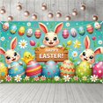 thumbnail image 3 of 70.8Inch Happy Easter Egg Bunny Garden Banner, for Indoor Outdoor Easters Theme Party Rustic Lawn Sign, 3 of 4