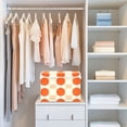 thumbnail image 4 of Yayeee Collapsible Cube Storage Bin with Lid Fabric Closet Decorative Basket with Handles, Orange Geometric Circles, 4 of 7