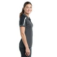 thumbnail image 3 of Sport-Tek Ladies Tricolor Shoulder Micropique Sport Wick Polo-M (Iron Grey/Black/White), 3 of 6