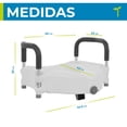 thumbnail image 4 of Elevador para Inodoro con Pasamanos Desmontables, Diseño Ergonómico y Seguro, Color Gris, Soporta 130 kg, 4 of 6
