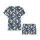 thumbnail image 3 of Conjunto de pijama corto para mujer con estampado de unicornio LKS304, 3 of 4