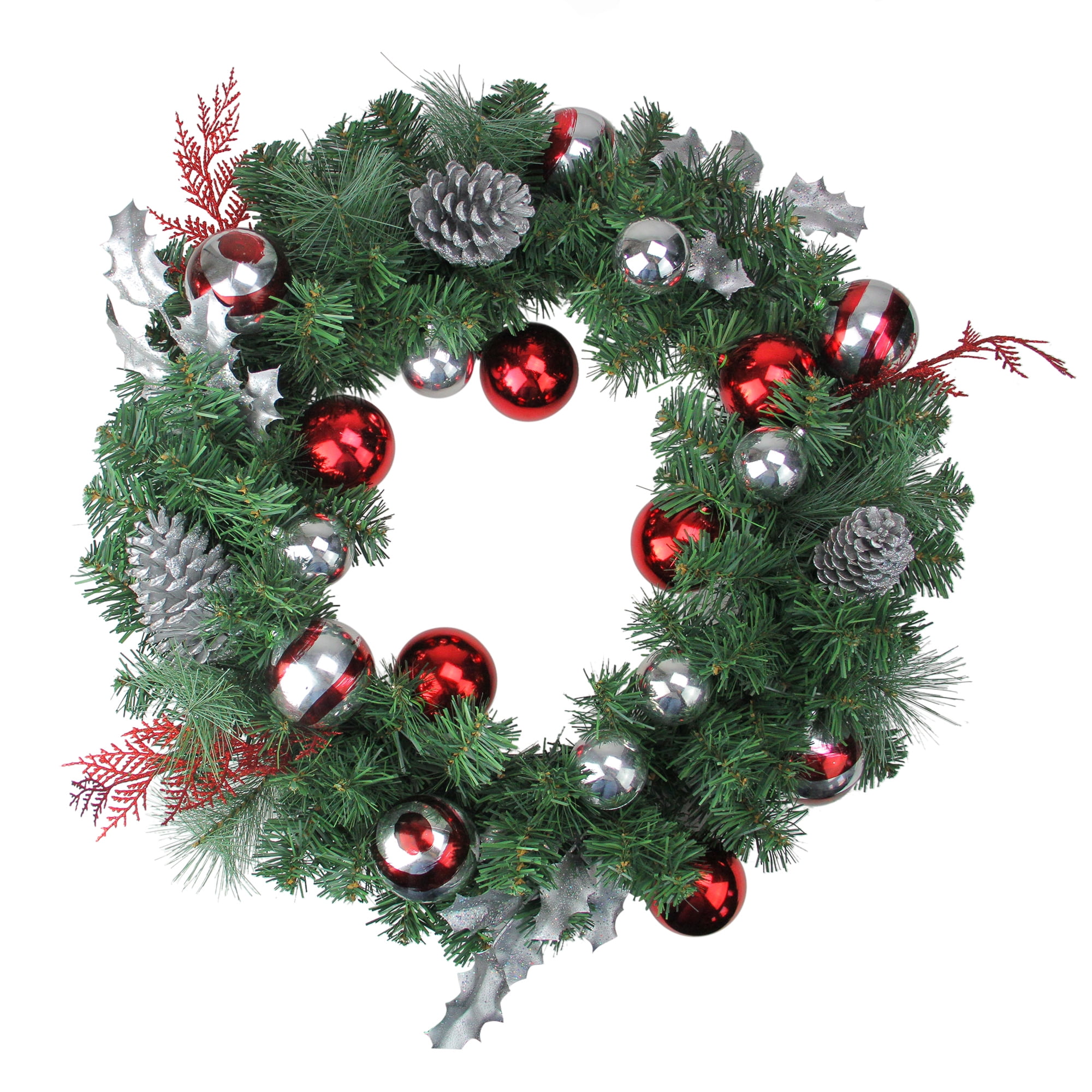 24 inch Pine leaves Red Berry Pomegranate Christmas Artificial wreath decoration 24 inch Pine leaves Red Berry Pomegranate Christmas Artificial wreath decoration