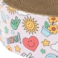 thumbnail image 6 of Oodles Multicolored Oval Doodle Durable Corrugated Cardboard Cat Scratching Pad, One Size, 6 of 10