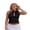Black, variant on LMLYSoH Women Lace Tank Tops Slim Fit Cut Out Crewneck Sleeveless Crop Vest Trendy Summer Streetwear