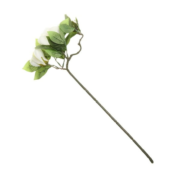 Tallo de gardenia artificial, flores de seda, hojas para decoración del hogar, boda, fiesta, 4 colores