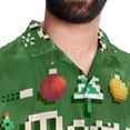 thumbnail image 5 of Christmas Font Men's Short Sleeve Spread Collar Hawaiian Shirts, Casual Printed Button Down Summer Beach Tops, Unisex Men's Shirts, 5 of 6