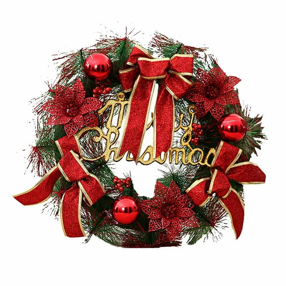 VerPetridure Artificial Christmas Holiday Wreath Berries Snowflake Decorations