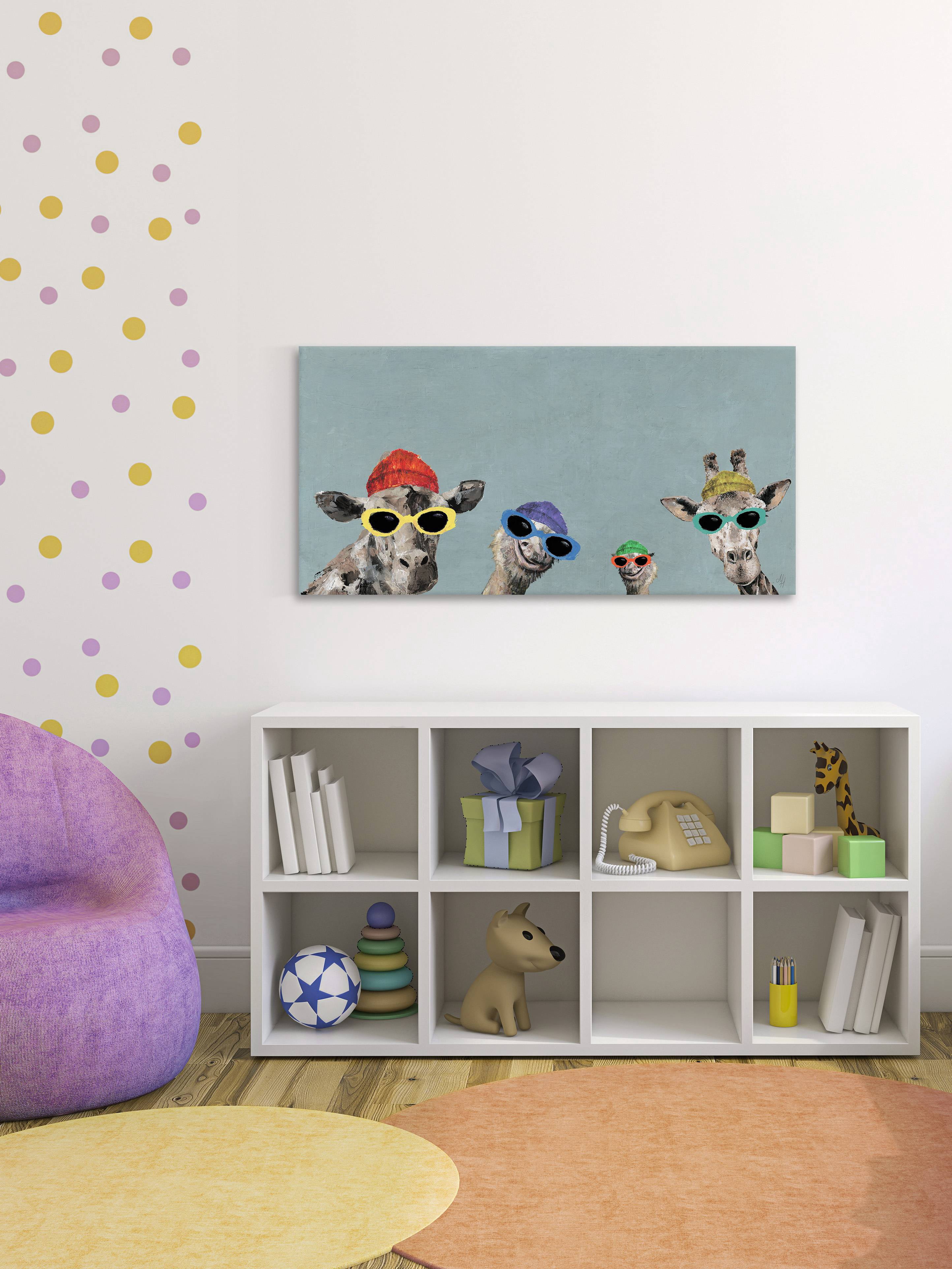 Color Squad Painting Print on Wrapped Canvas