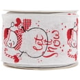 thumbnail image 4 of Northlight Snowman "Let It Snow" Wired Craft Christmas Ribbon 2.5" x 10 Yards, 4 of 5