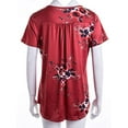thumbnail image 6 of Dewadbow Women Summer Floral V Neck Tops Tee Loose Baggy T Tunic T Shirts, 6 of 6