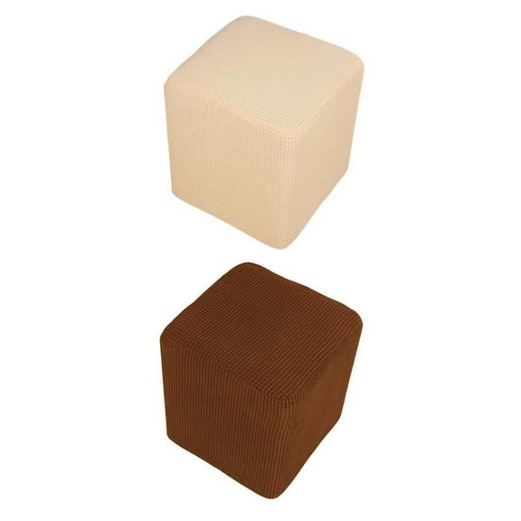 2 Extendable Rectangular Footstool Covers