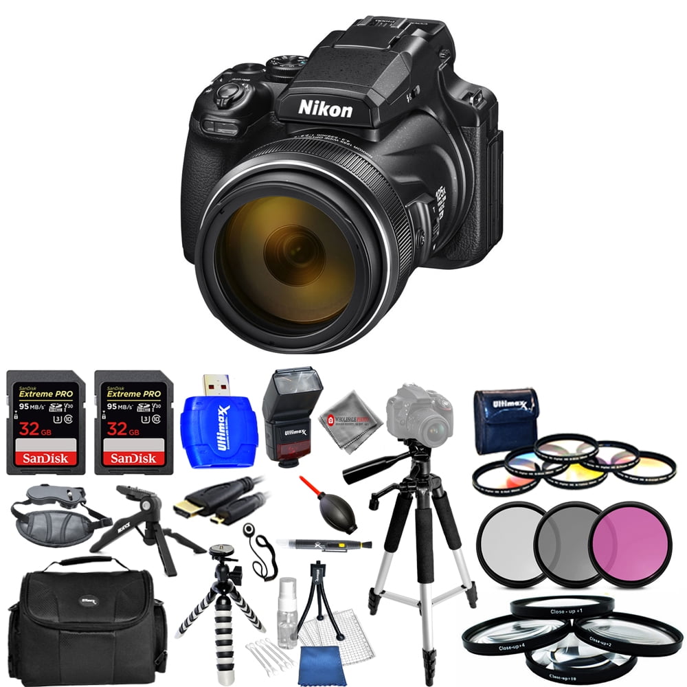 Nikon COOLPIX P1000 16MP 4K UHD Digital Camera 26522 Mega Bundle