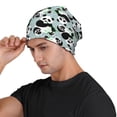 thumbnail image 3 of Xecao Panda And Eucalyptus Print Beanie Knitted Hat for Men Women, Winter Fashion Knit Cuffed Caps Unisex, 3 of 7