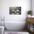 thumbnail image 3 of ZHONGYUTONG Bathroom Wall Art Orchid Flower with Black Zen Stone Pictures SPA Candle Picture Prints Still Life Canvas Painting for Meditation Spiritual Room Decor (12.00" x 18.00"), 3 of 6