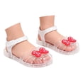 thumbnail image 3 of Gyujnb Girls' Cute Bow Decor Jelly Sandals Soft Sole Adjustable Strap Closed Toe Summer Beach Shoes, Closed Toe Flat Heel,9-9.5 Years, 3 of 7