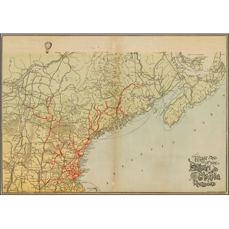 LAMINATED POSTER Tourist Map of the Boston and Maine Railroad POSTER PRINT 24 x (Best Tourist Places In Maine)