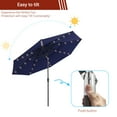 thumbnail image 3 of Sonerlic 10ft LED 3 Tiers Patio Market Umbrella Outdoor with Ventilation for Garden, Deck and Pool,Navy Blue, 3 of 5