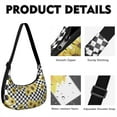 thumbnail image 2 of Nylon Crescent Bag for Women Men Trendy, Floral Medium Crossbody Dumpling Bags with Adjustable Strap Lightweight Travel Shoulder Tote Half Moon Hobo Bag, 2 of 5