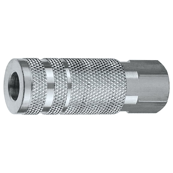 Plews & Edelmann Coupler 1/4" NPT Female - Steel, Silver