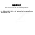 thumbnail image 2 of Positive Plus Front Semi-Metallic Disc Brake Pads and Wear Sensors Kit for Car BMW 528i KPW-100713, 2 of 8