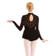 thumbnail image 6 of iEFiEL Womens Turtle Neck Long Sleeve Figure Skating Ballet Dance Leotard Dress Costume, 6 of 8