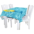 thumbnail image 2 of Coolnut Yellow Swim Ring Floating Swimming Pool Tablecloth Modern Table Cover for Home Decoration, Spill Proof Cloth Washable for Dinner Picnic, 60"x120", 2 of 6