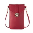 thumbnail image 1 of CAROOTU Touchable Mobile Phone Bag Multifunctional PU Wallet Cross Body Handbag with Detachable Strap for, 1 of 7