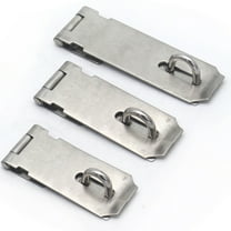 2Pcs 4 Inches Padlock Hasp Door Clasp Hasp Lock Latch Stainless Steel Lock for Fastening Gate Cabinet Door (Silver)