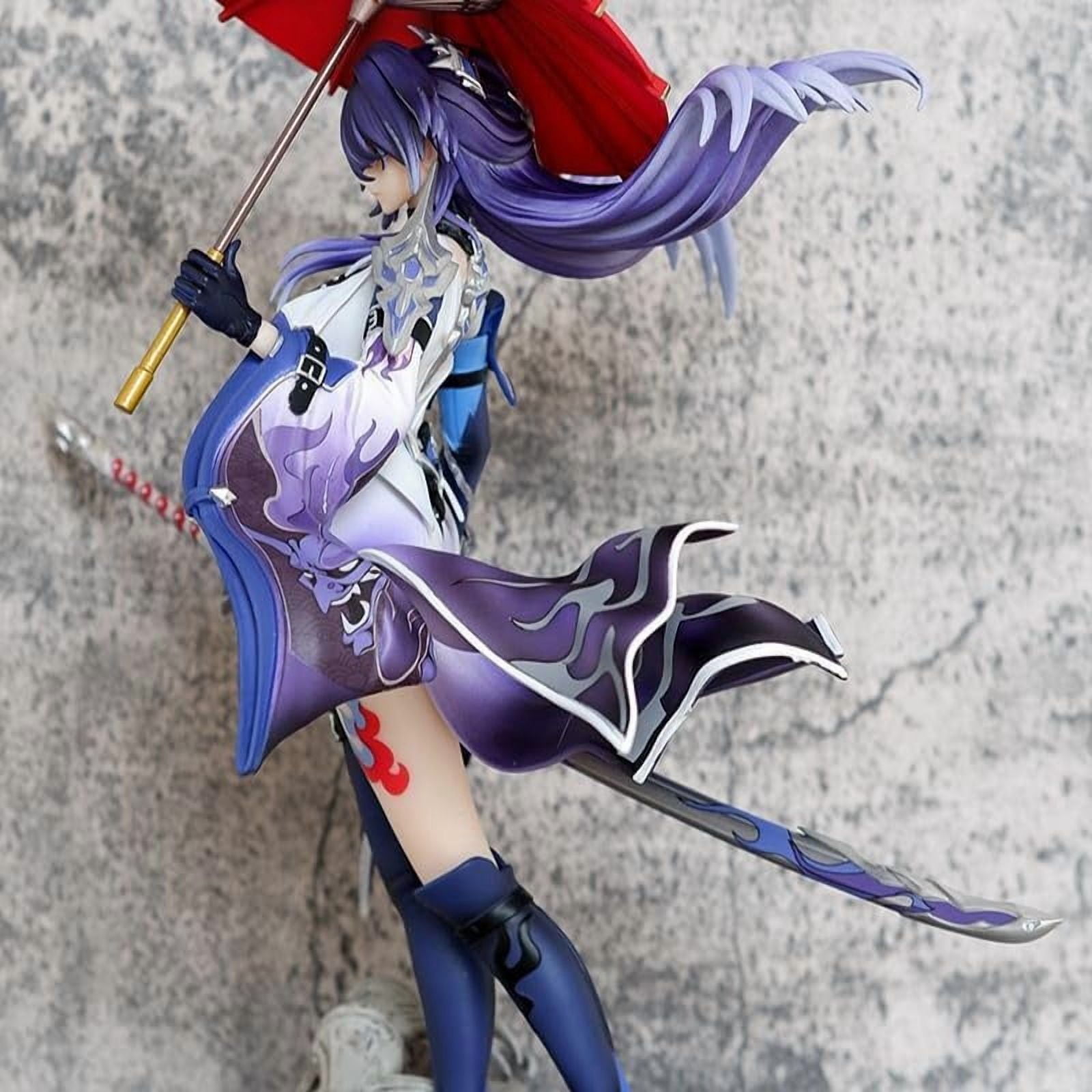 HuangQuan Figure Fighting Standing Raiden Bosenmori Mei Anime Figures 30cm/11.8inch PVC Character Action Model Figure Statue Ornament Gifts (b)