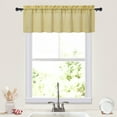 thumbnail image 2 of GlowSol Kitchen Curtain Valance 52"W x 15"L Floral Embroidered Sheer Valance Curtains Bathroom Window Curtain Valance, Navy Blue with White Embroidery, 1 Panel, 2 of 6