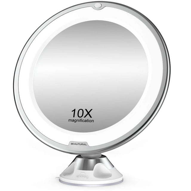 Professional 10X Magnification Mirror, Super Strong Suction Power Suction Cup For Secure Mounting, 360° Swivel, Portable For Bathroom And Travel Use